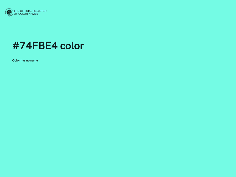 #74FBE4 color image