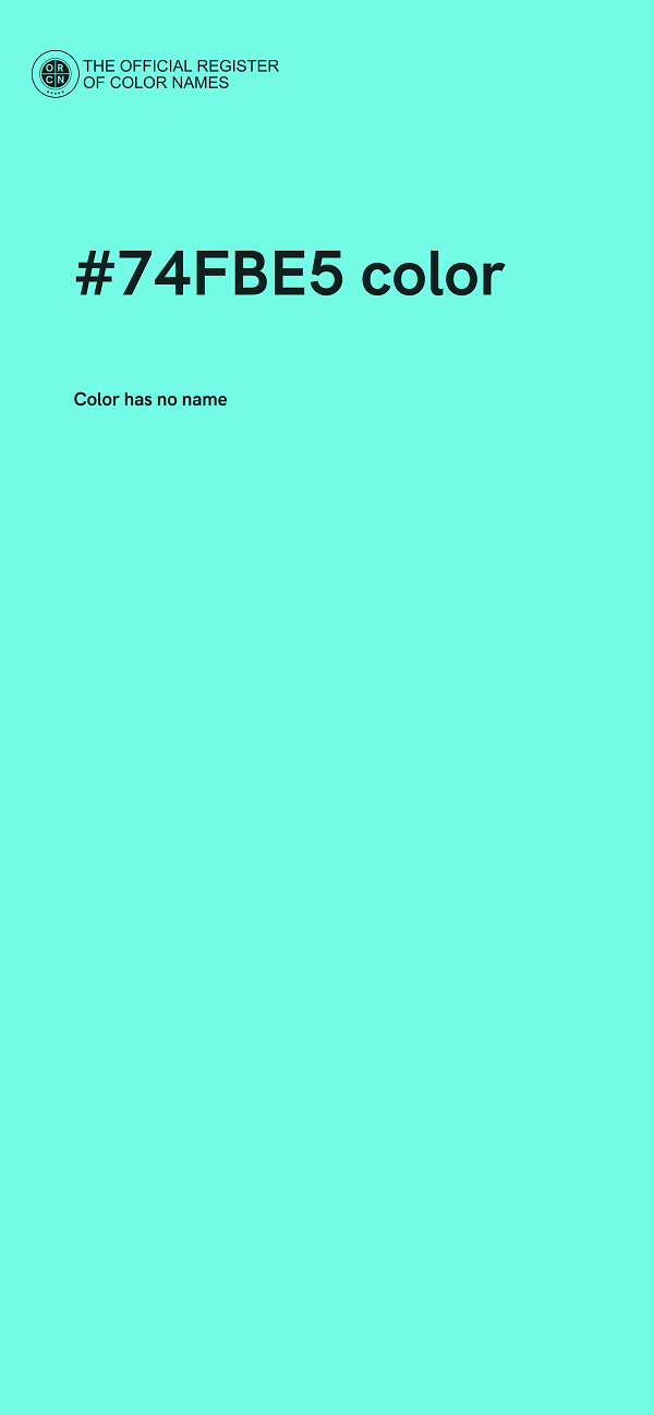 #74FBE5 color image