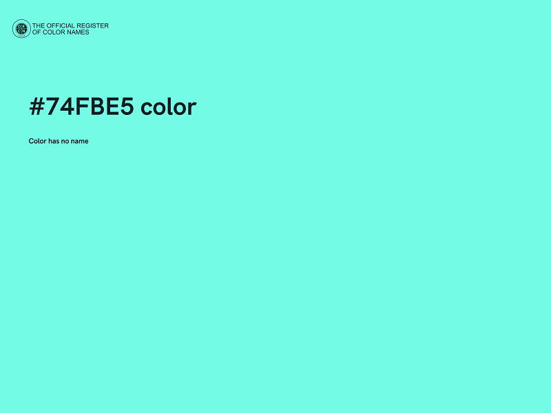 #74FBE5 color image