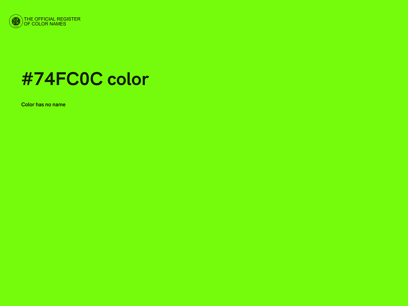 #74FC0C color image