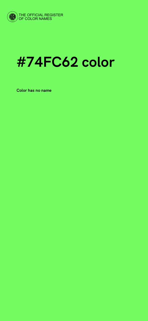 #74FC62 color image