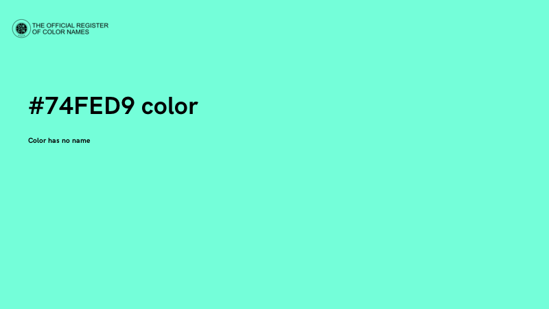 #74FED9 color image