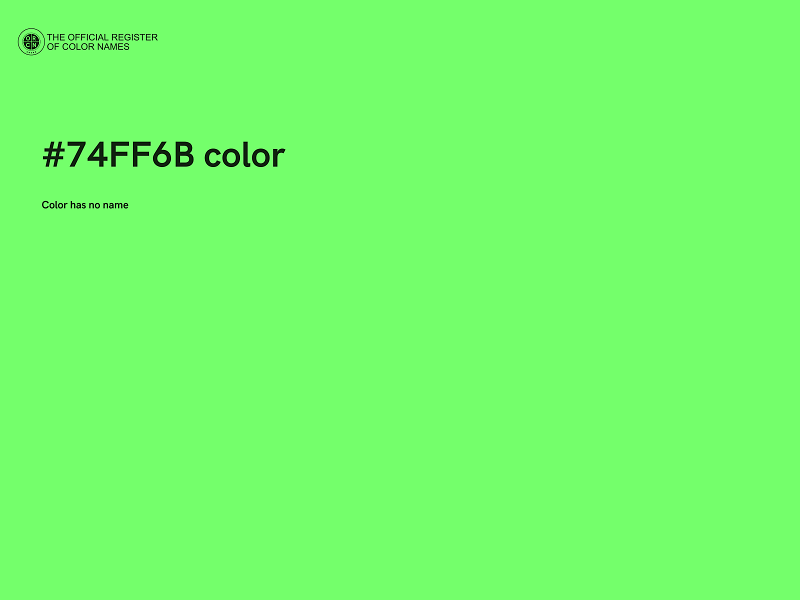 #74FF6B color image