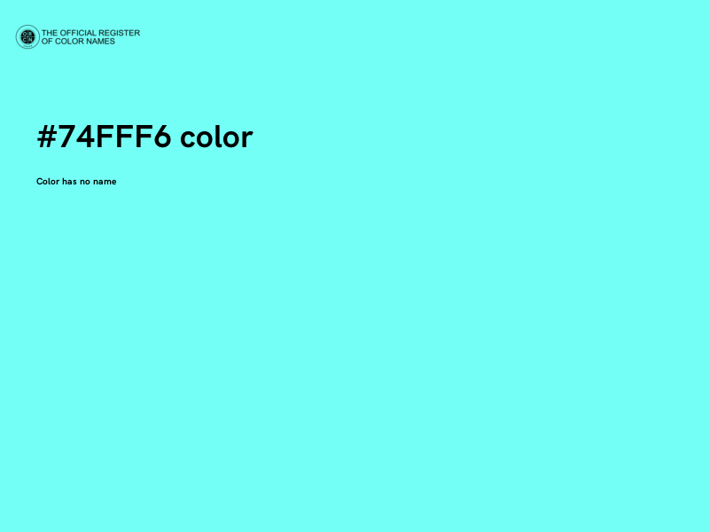 #74FFF6 color image
