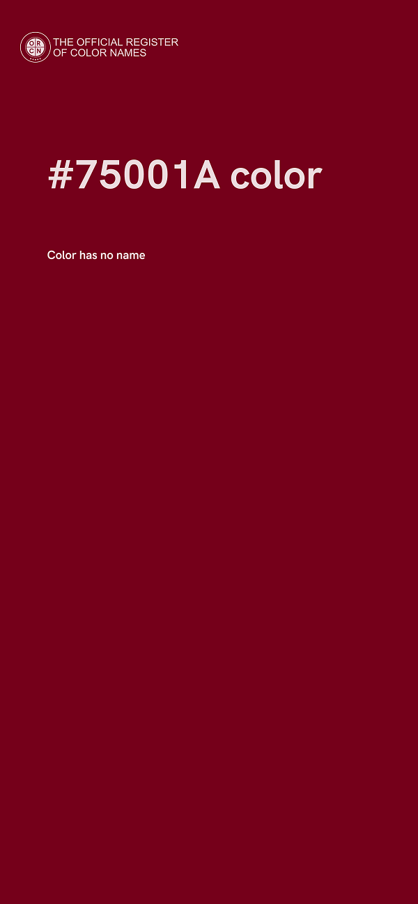 #75001A color image