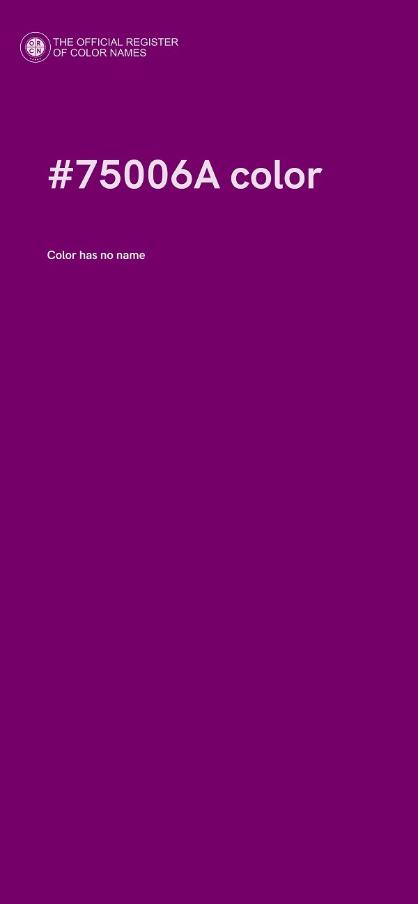 #75006A color image