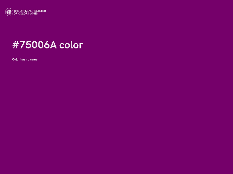 #75006A color image