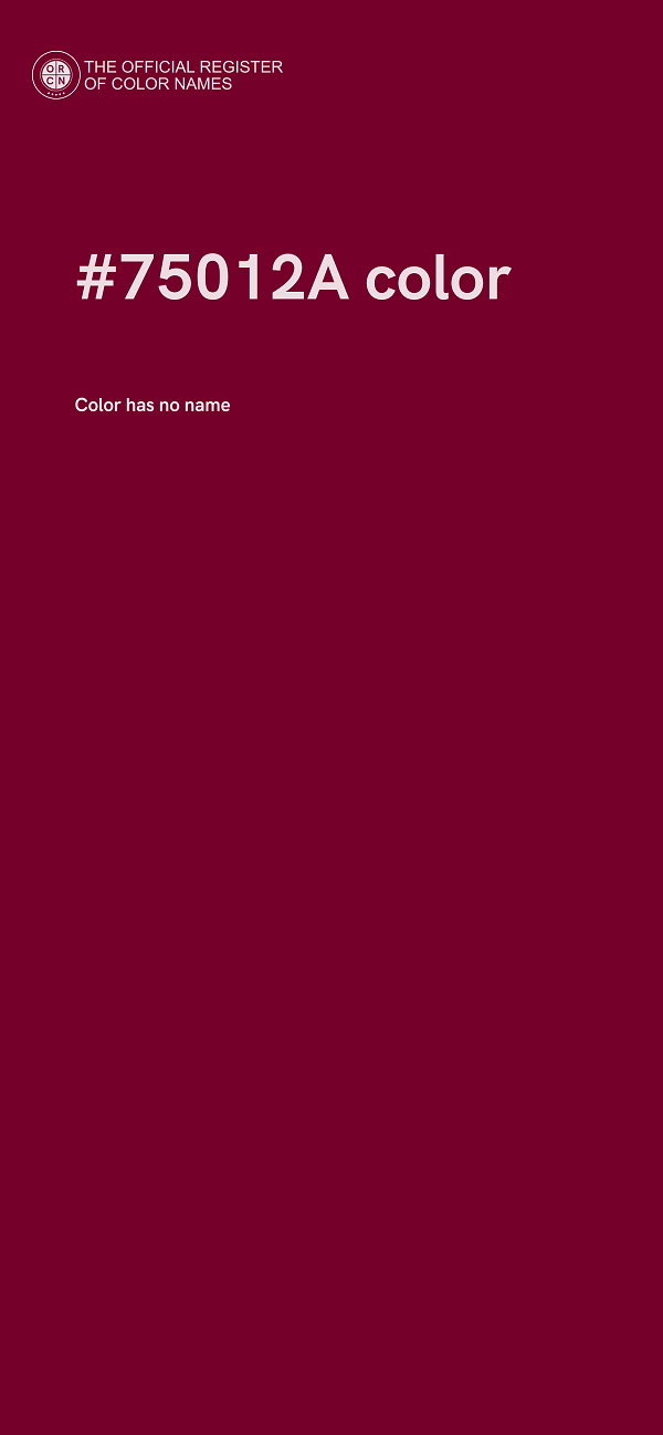 #75012A color image