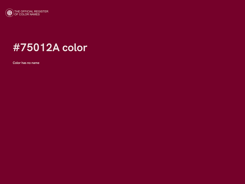 #75012A color image