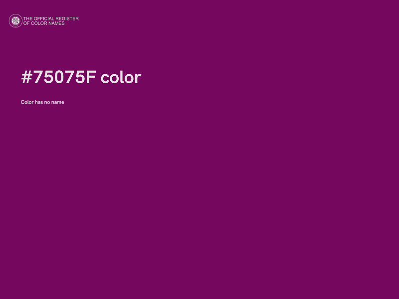 #75075F color image
