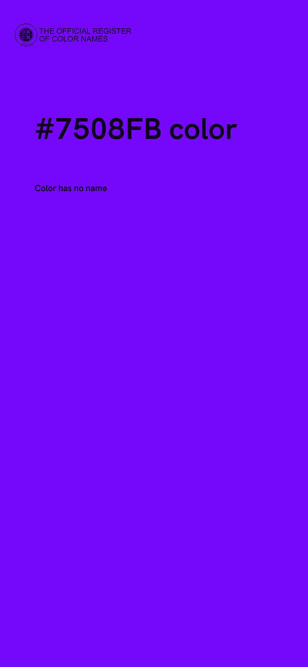 #7508FB color image