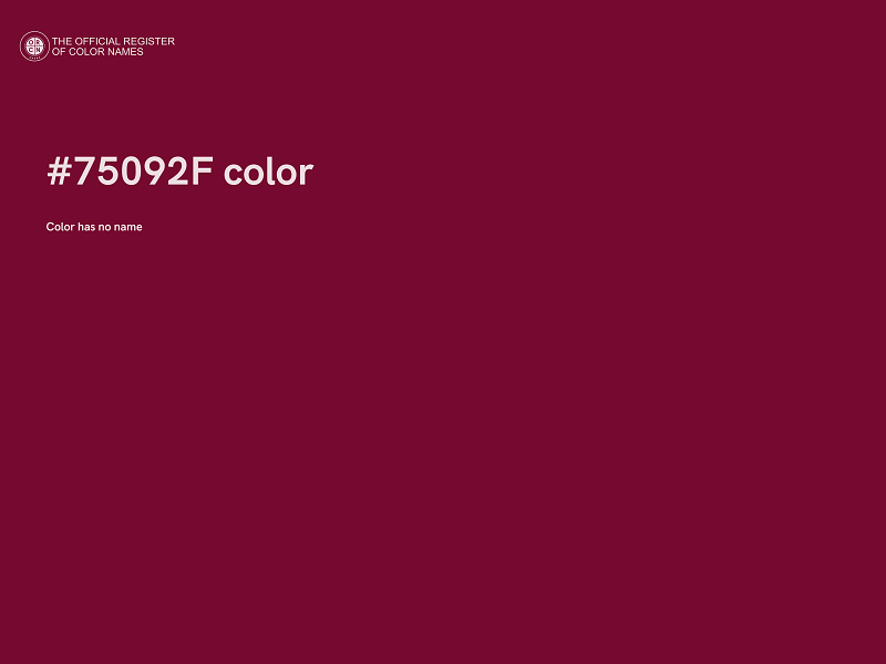 #75092F color image