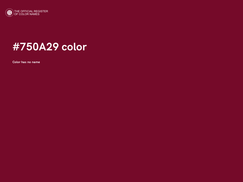 #750A29 color image