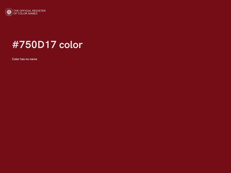 #750D17 color image