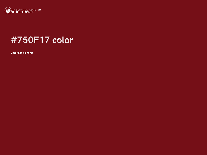 #750F17 color image