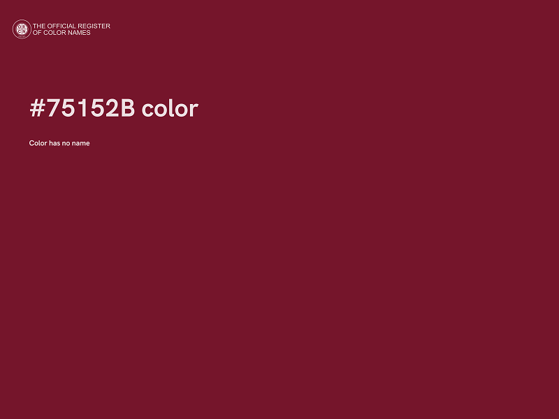 #75152B color image