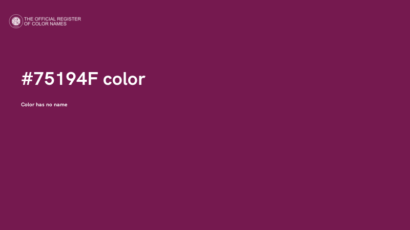 #75194F color image