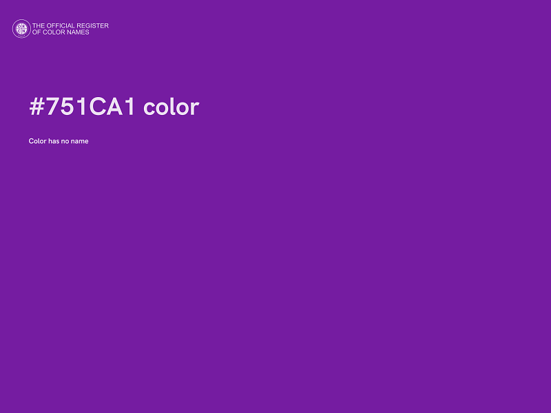 #751CA1 color image