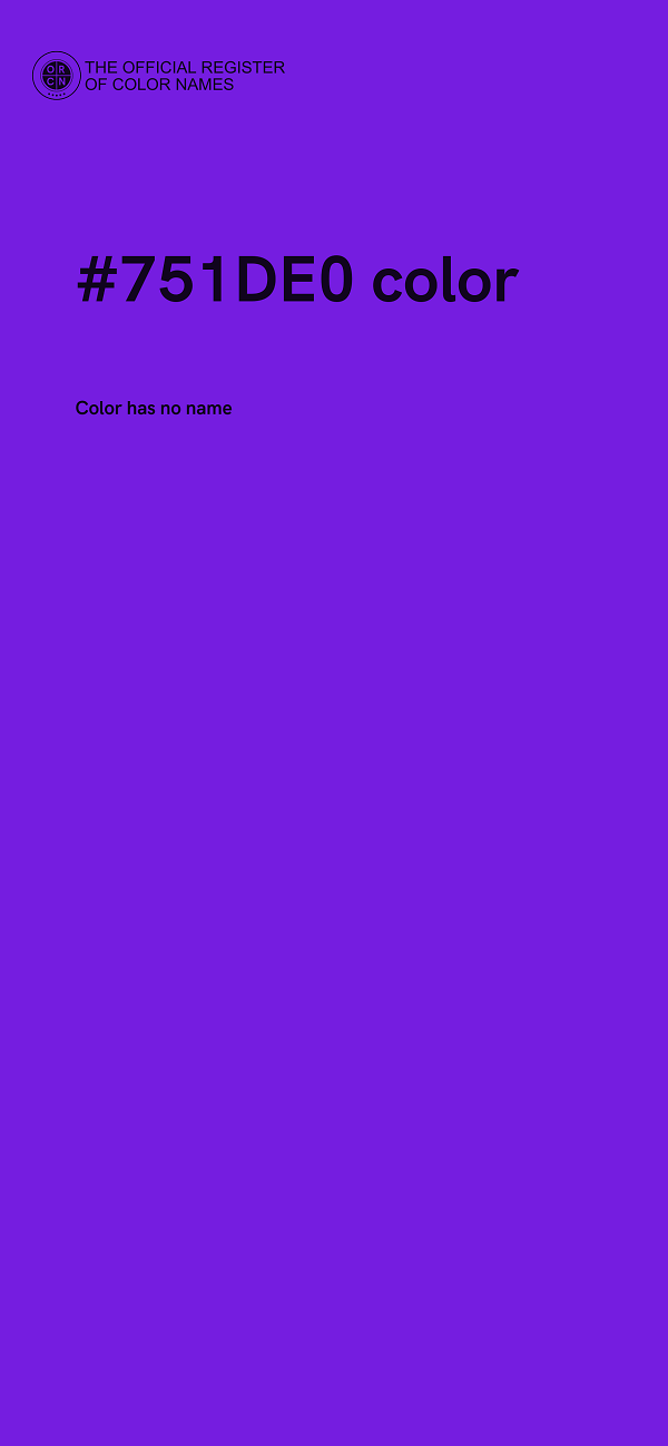#751DE0 color image