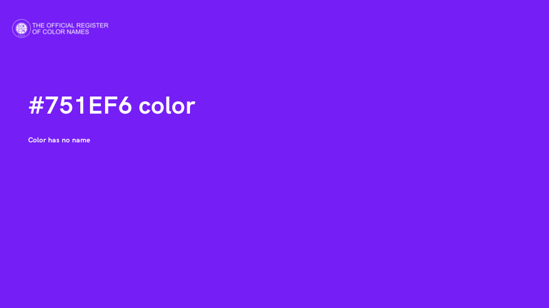 #751EF6 color image