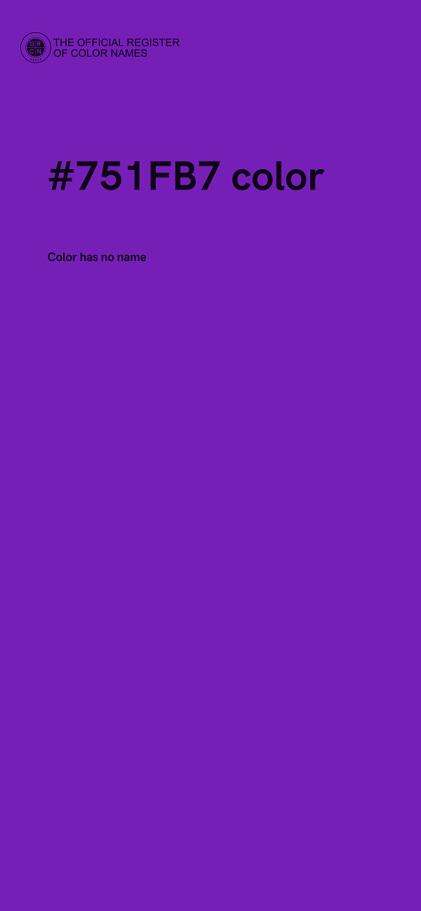 #751FB7 color image