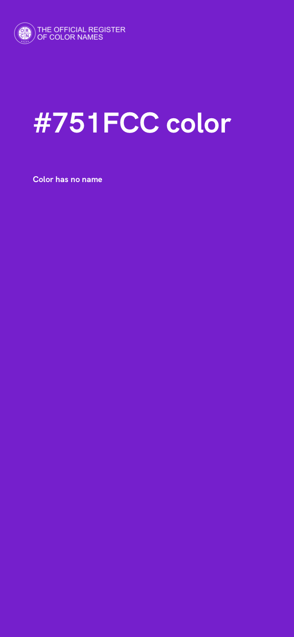 #751FCC color image