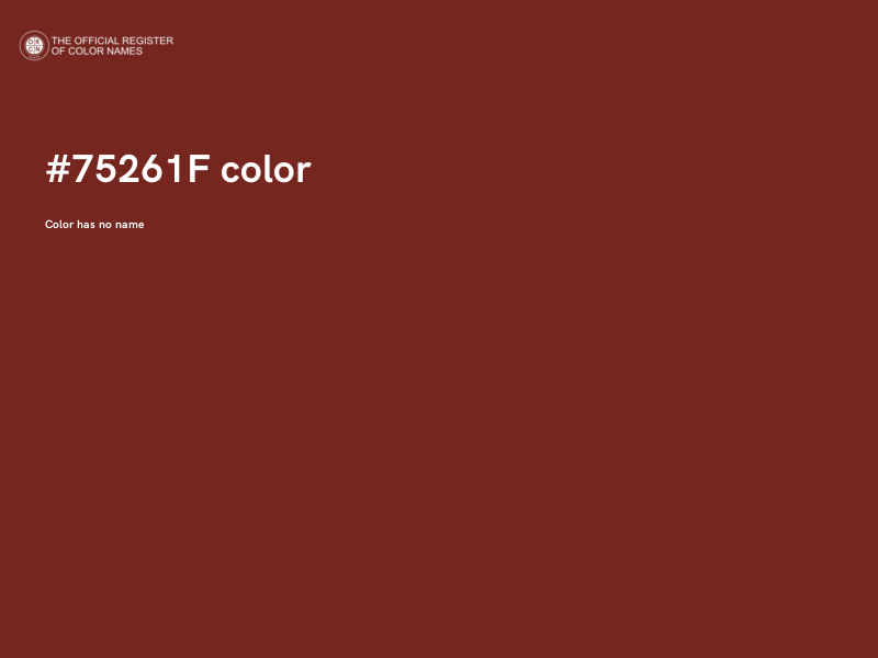 #75261F color image