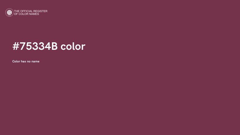 #75334B color image