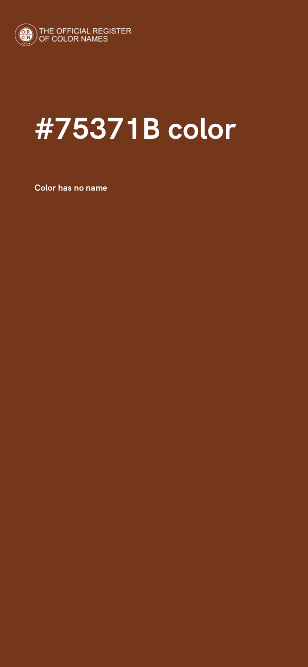 #75371B color image