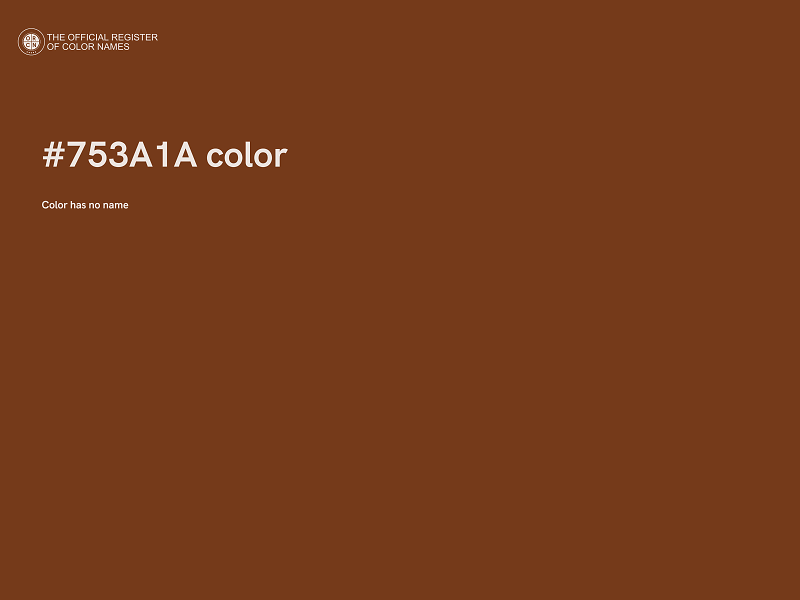 #753A1A color image