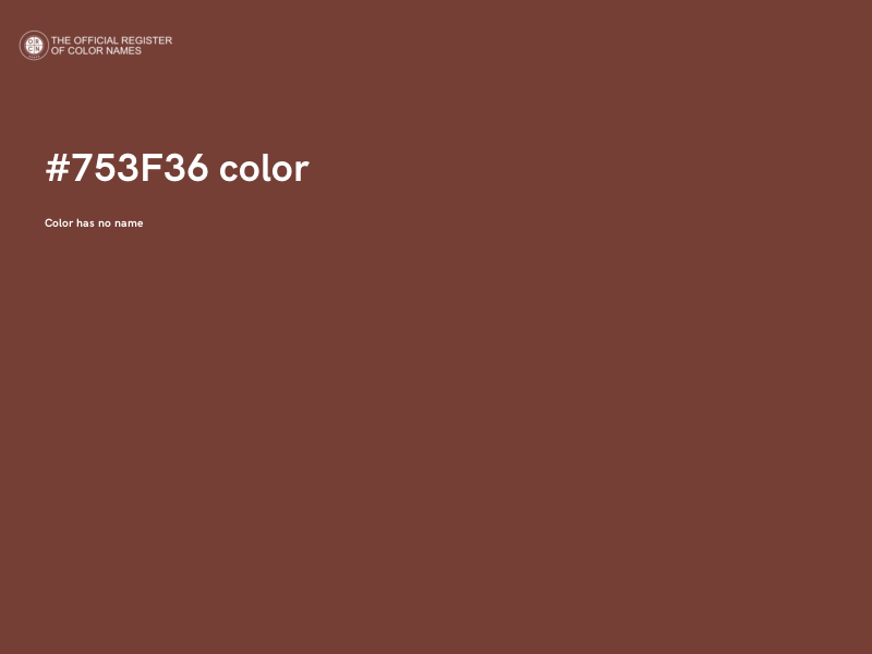 #753F36 color image