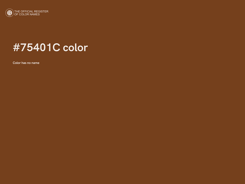 #75401C color image