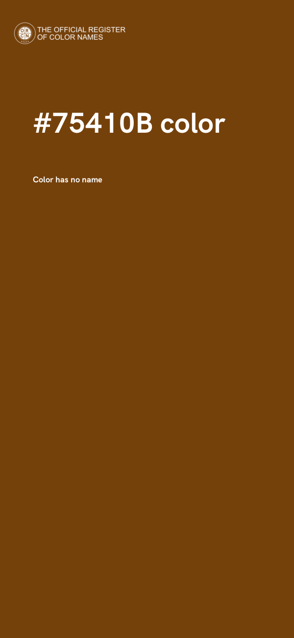 #75410B color image