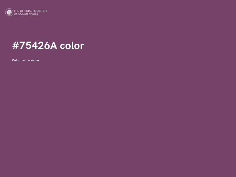 #75426A color image
