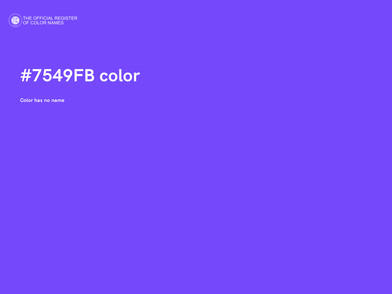 #7549FB color image