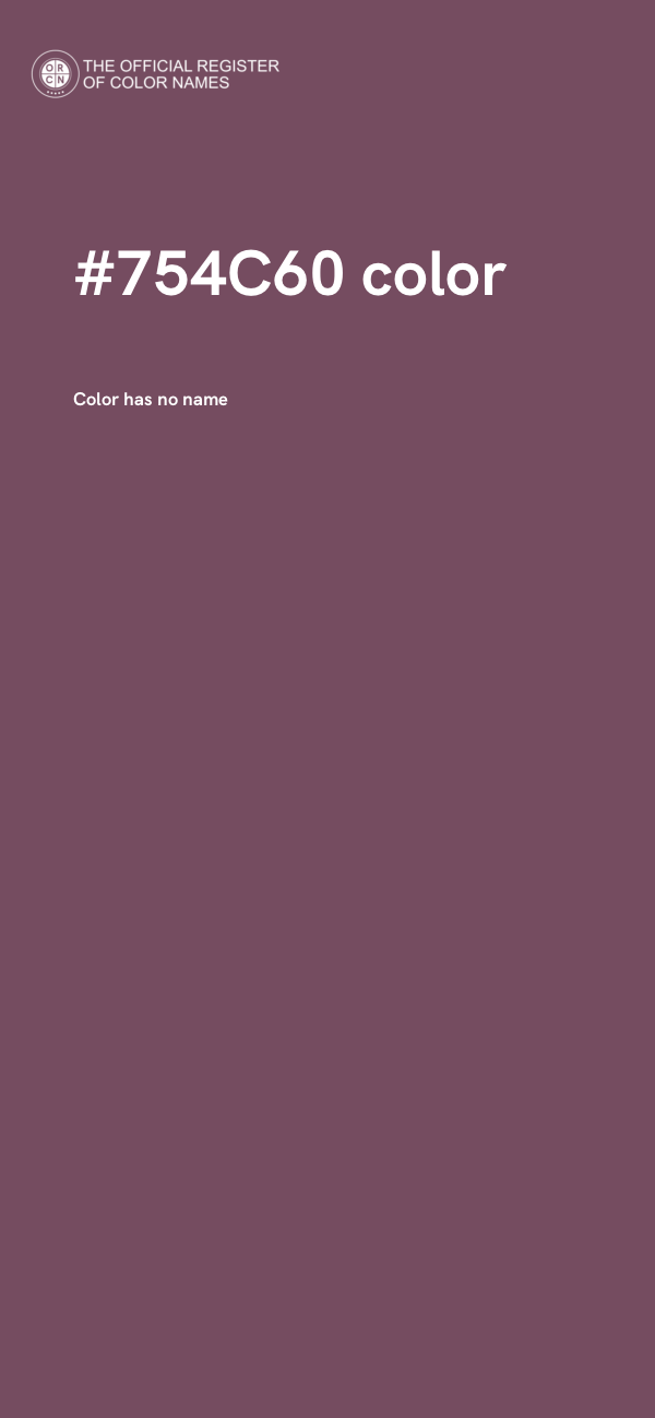 #754C60 color image