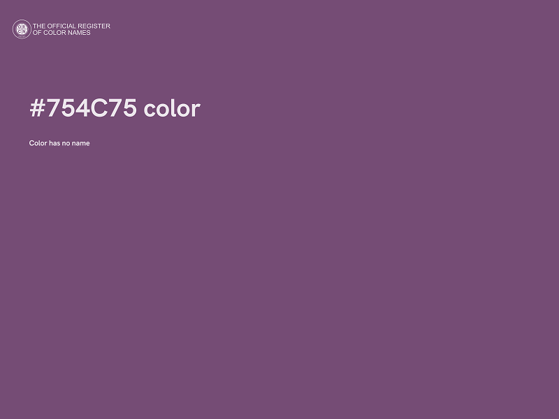 #754C75 color image