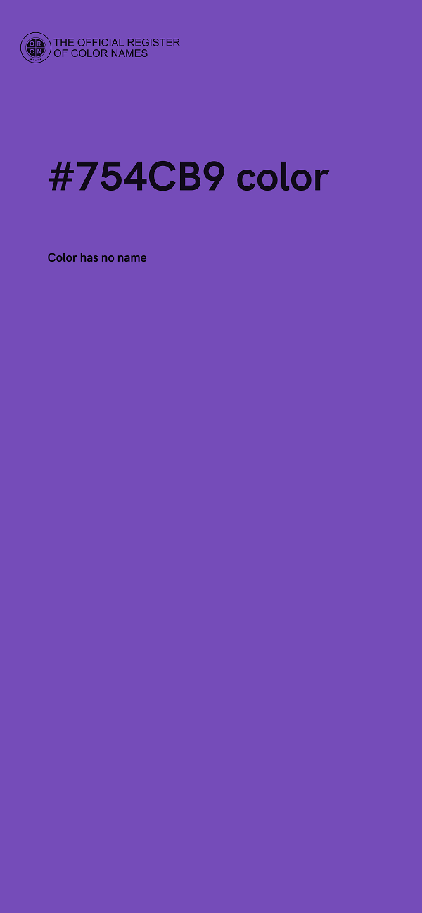 #754CB9 color image