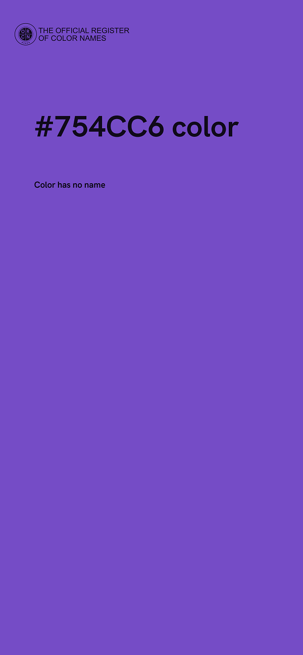 #754CC6 color image