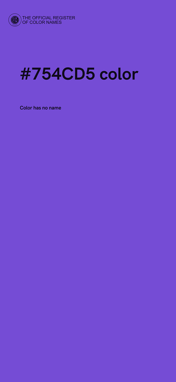 #754CD5 color image