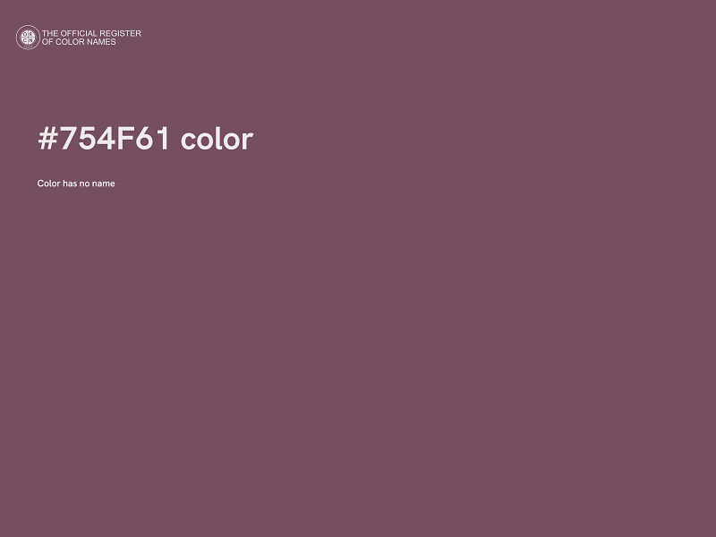 #754F61 color image