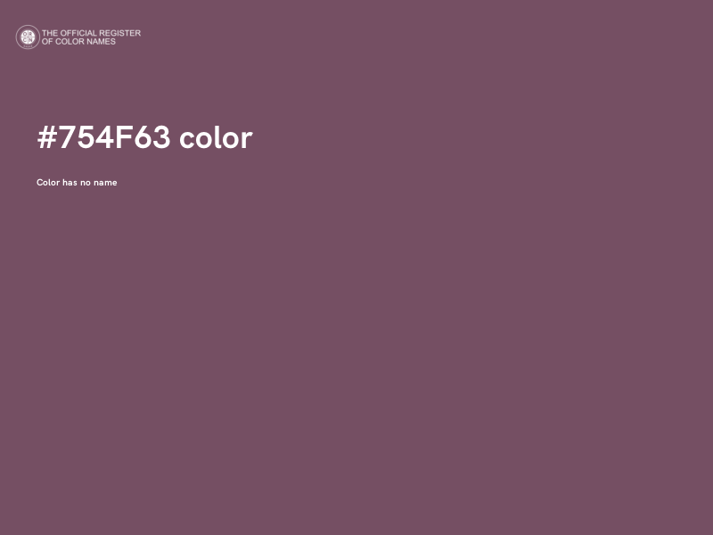 #754F63 color image