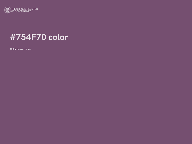 #754F70 color image