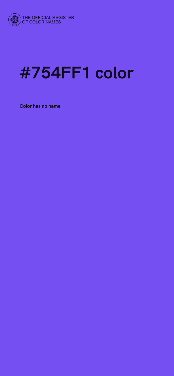 #754FF1 color image