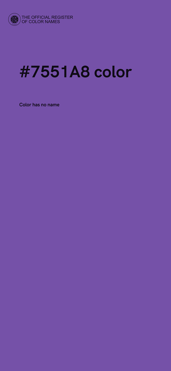 #7551A8 color image