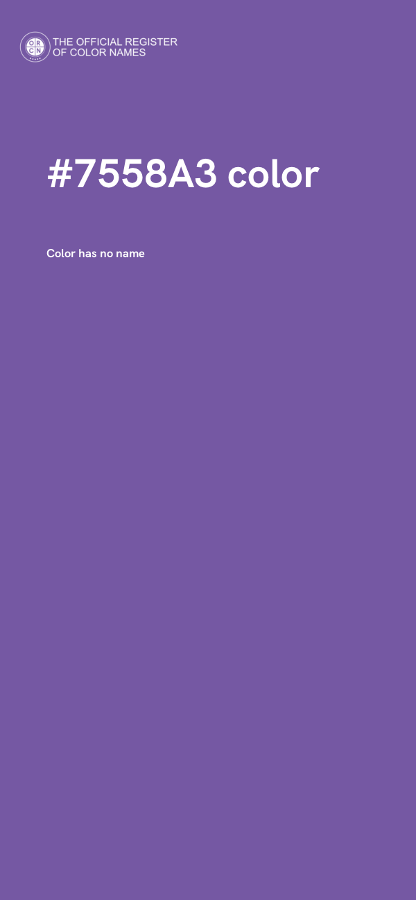 #7558A3 color image