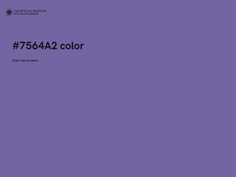 #7564A2 color image