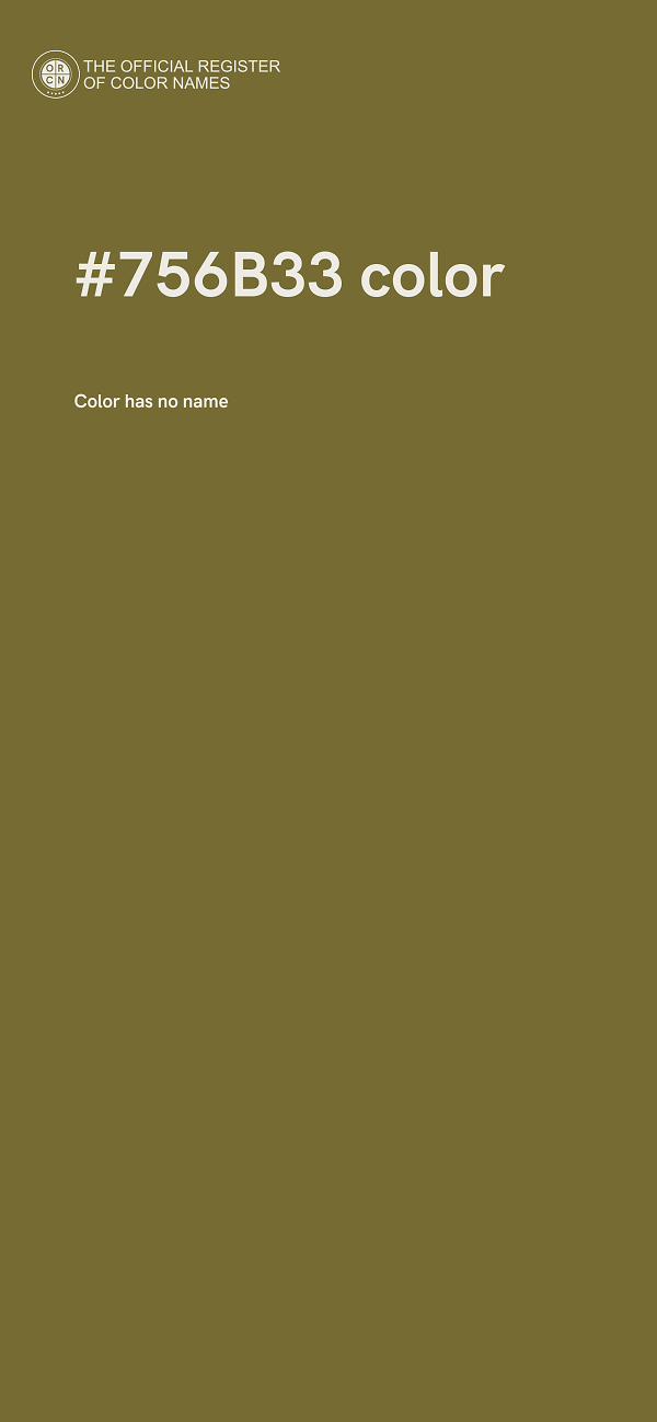 #756B33 color image
