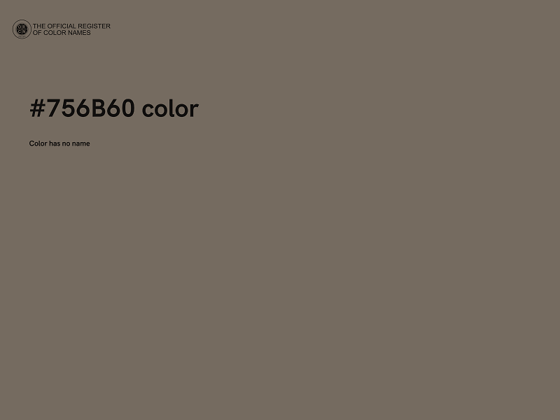 #756B60 color image