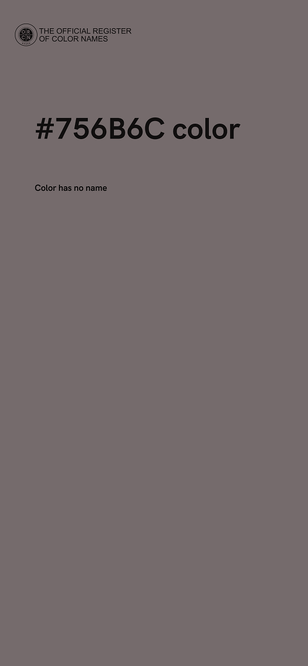 #756B6C color image